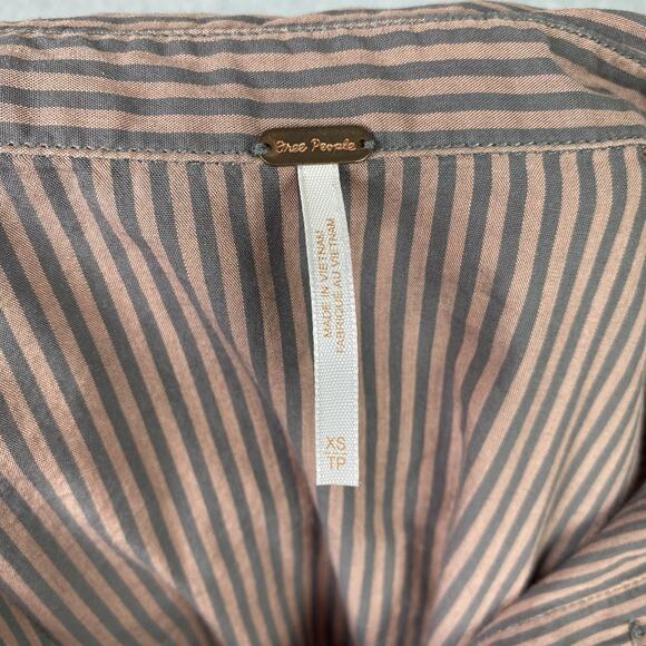 Free People Lakehouse Oversize Shirt In Pink Size XS - Picture 8 of 9